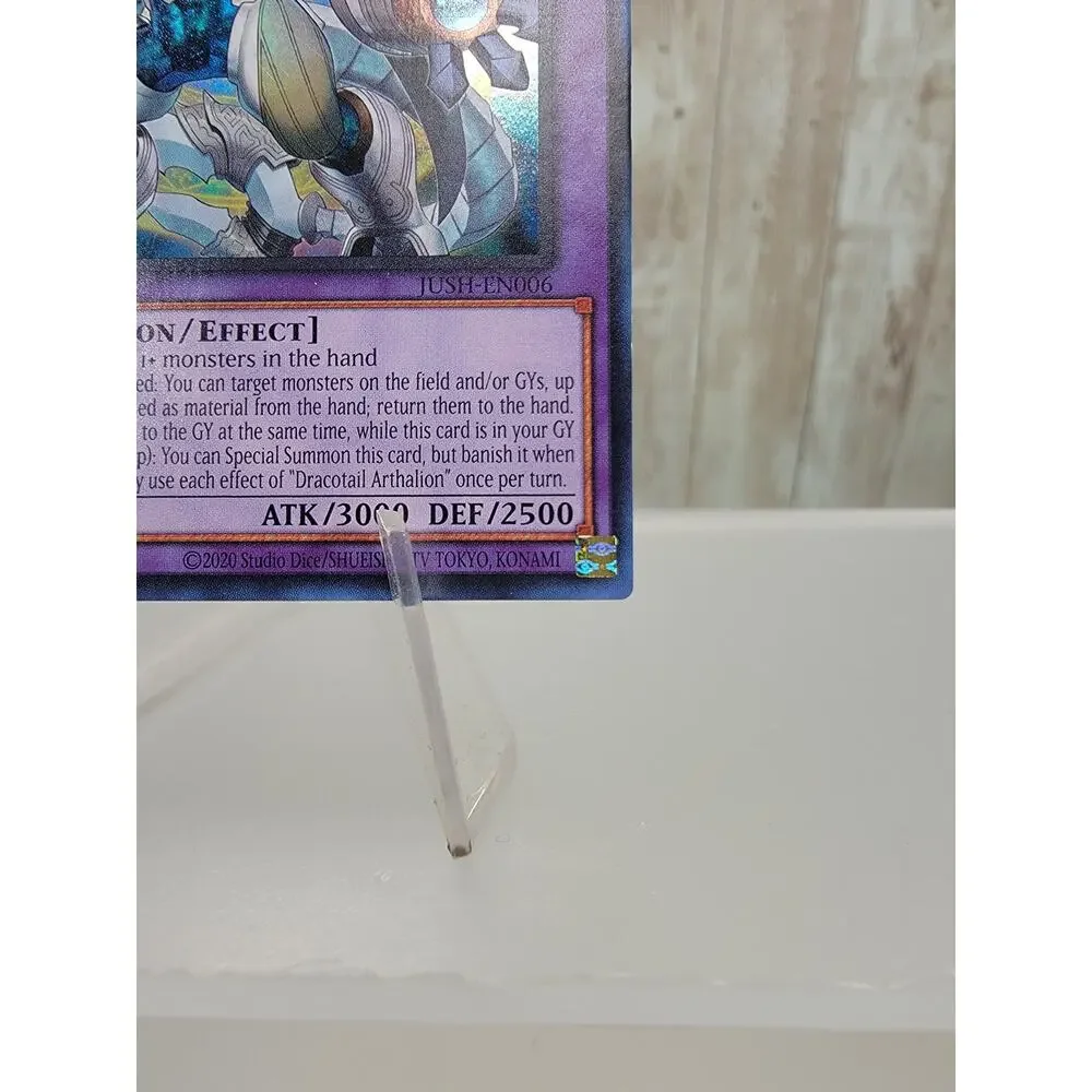 Yu-Gi-Oh! Justice Hunters Dracotail Arthalion #JUSH-EN006 Ultra Rare 1st Ed NM